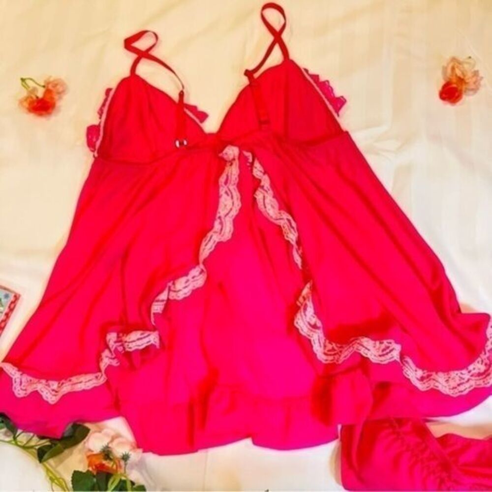 Seductive Wear from Onema Etoile Sexy Intimate sleepwear Size Large HOT PINK‎